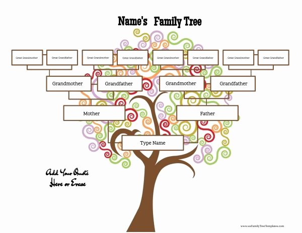 family tree templates four generations