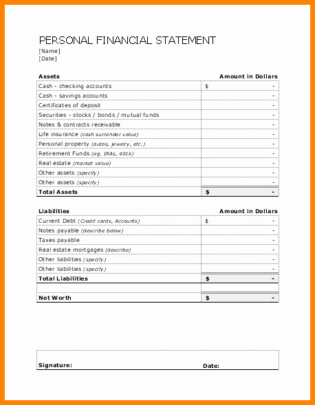 4 Personal In E Statement Template Free