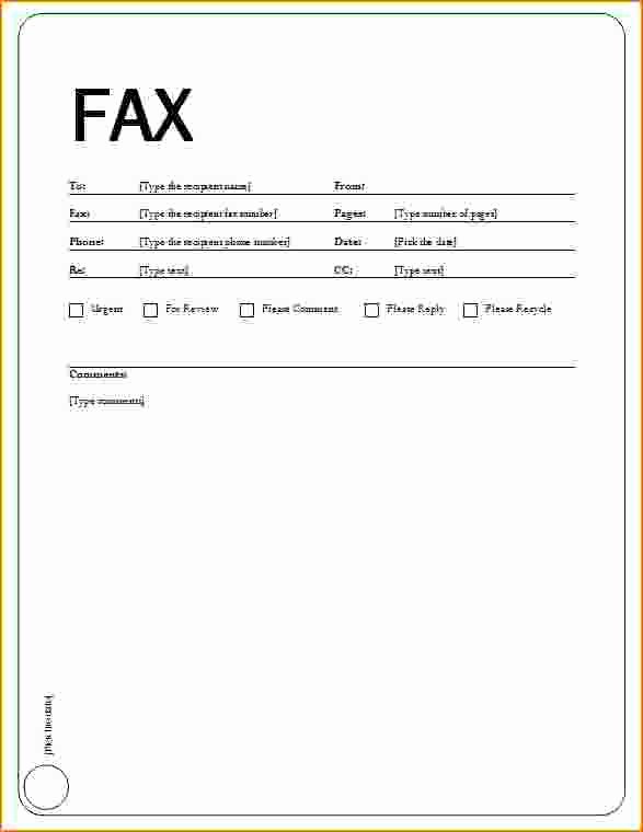 4 Printable Fax Cover Sheet Template