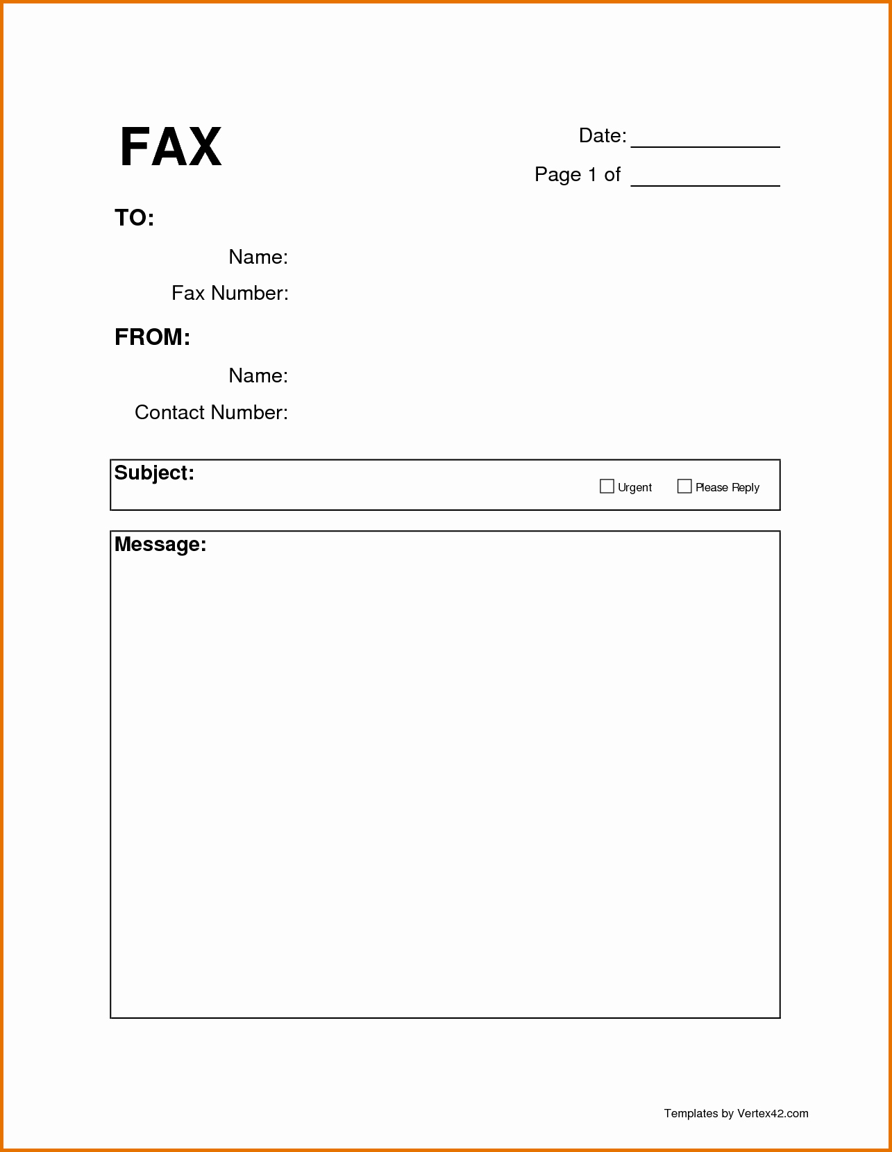 4 Printable Fax Cover Sheetsreference Letters Words
