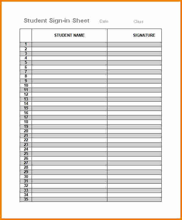 4 Sign In Sheet Template