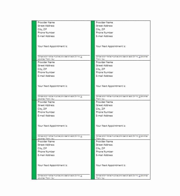 40 Appointment Cards Templates &amp; Appointment Reminders