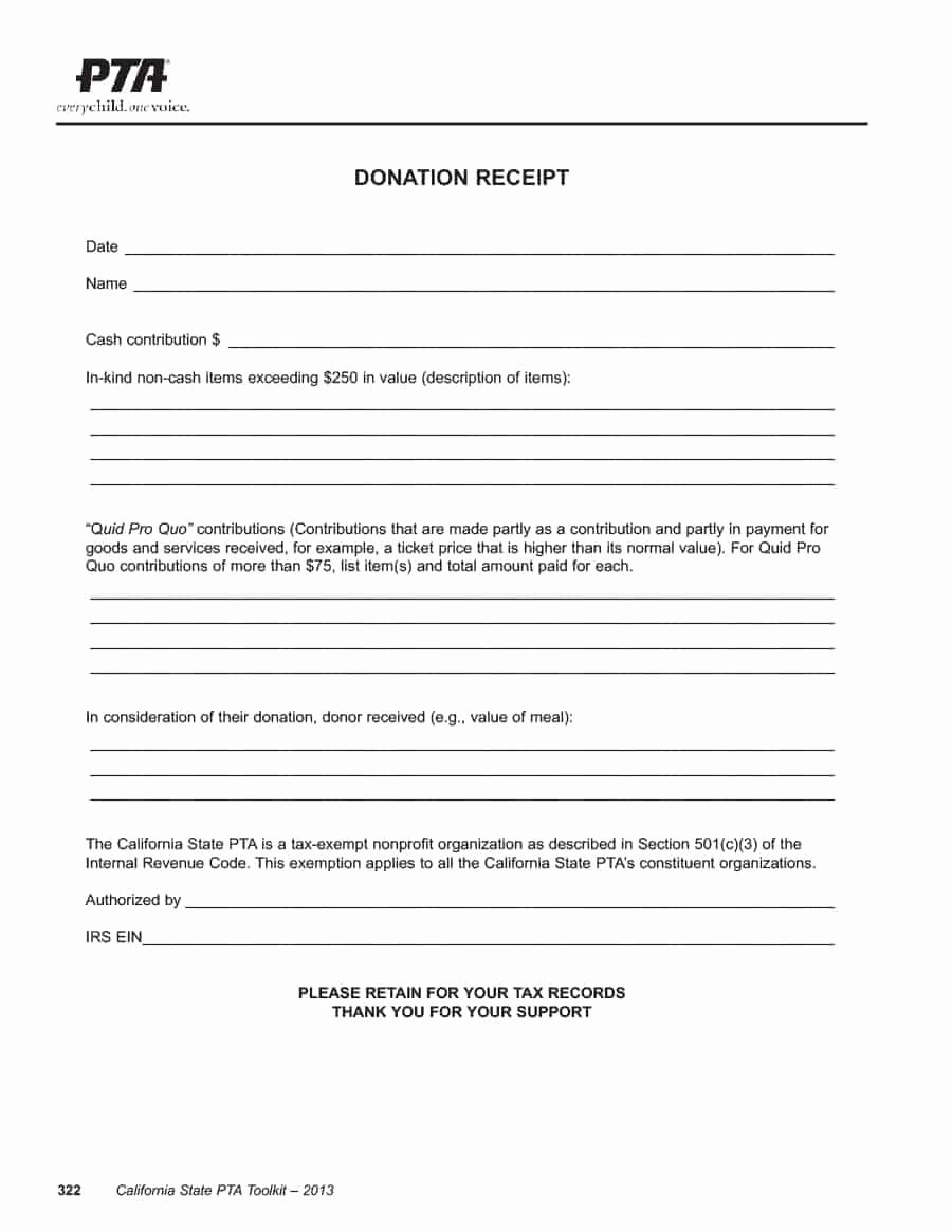 40 Donation Receipt Templates &amp; Letters [goodwill Non Profit]