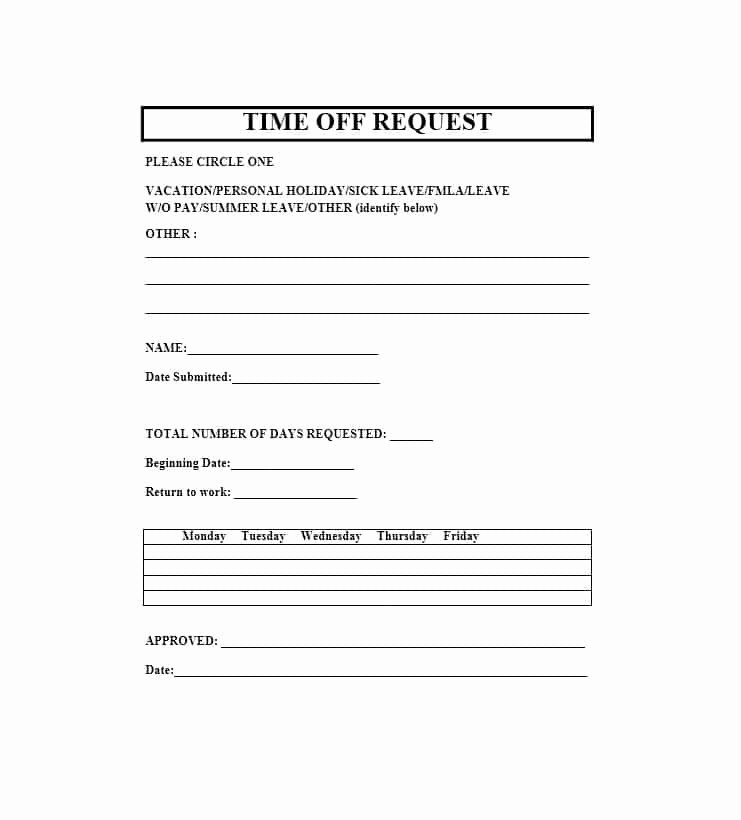 40 Effective Time F Request forms &amp; Templates