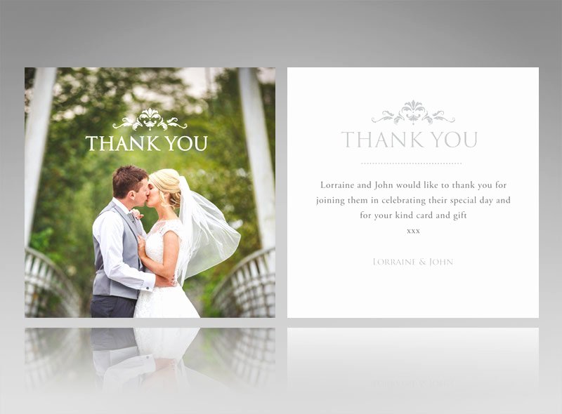 40 Elegant Wedding Thank You Card Templates Pics