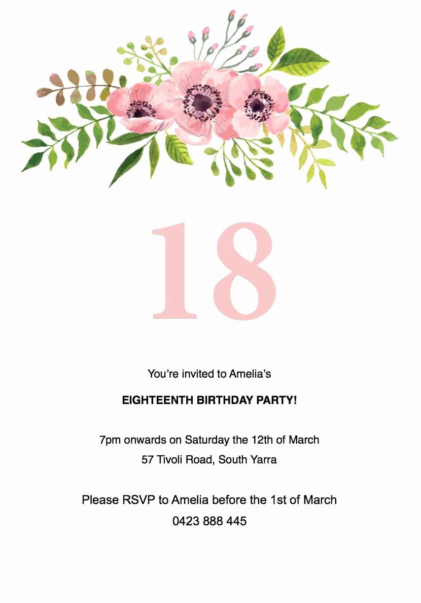 40 Free 18th Birthday Invitation Templates Birthday