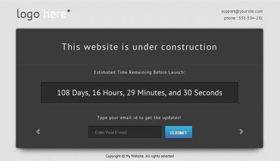 40 Free HTML Ing soon Maintenance Under
