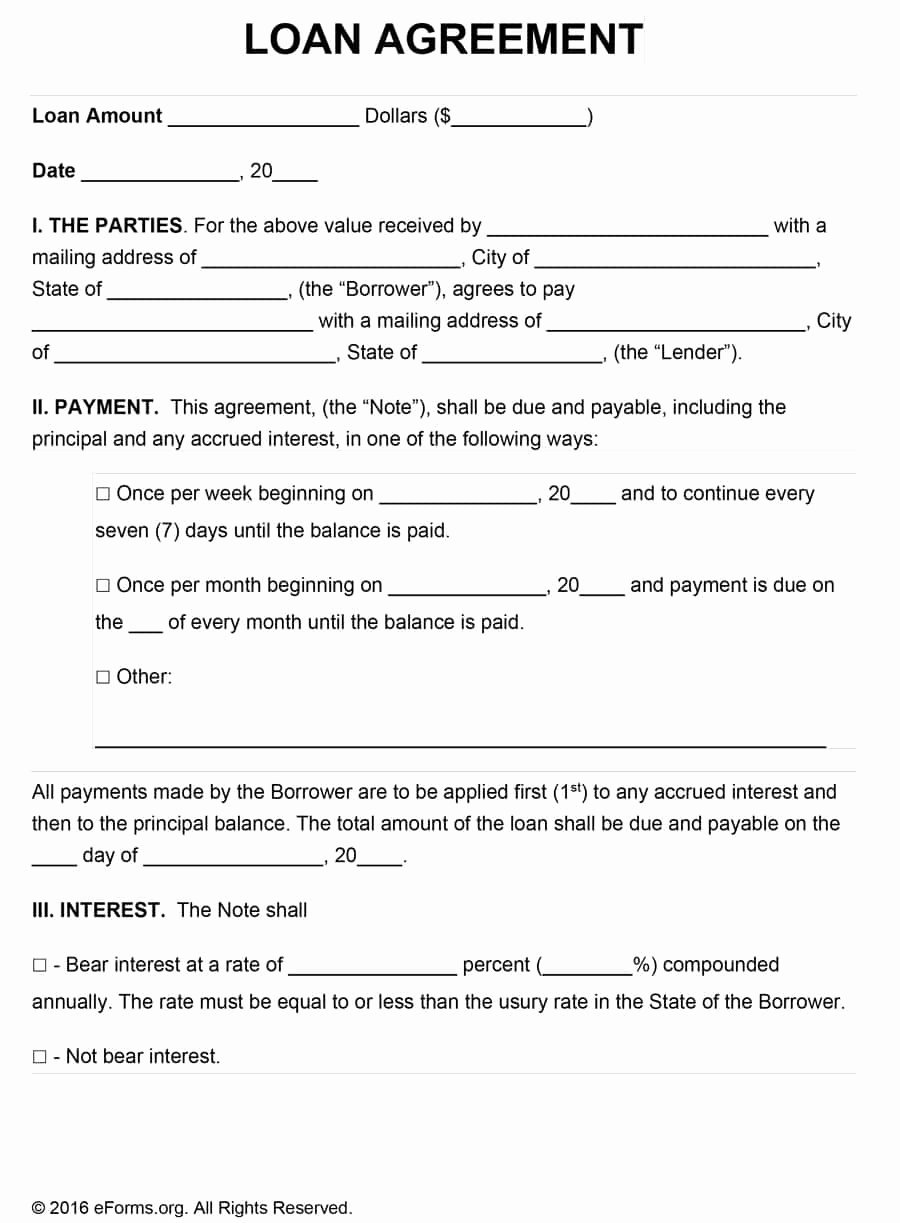 40 Free Loan Agreement Templates [word &amp; Pdf] Template Lab