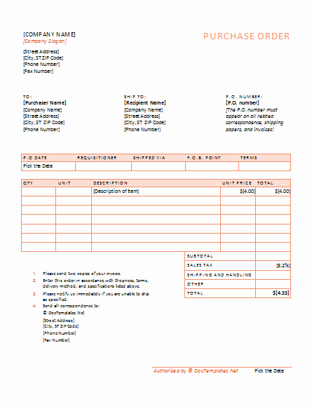 40 Free Purchase order Templates forms