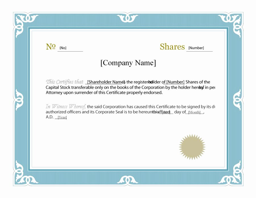 40 Free Stock Certificate Templates Word Pdf