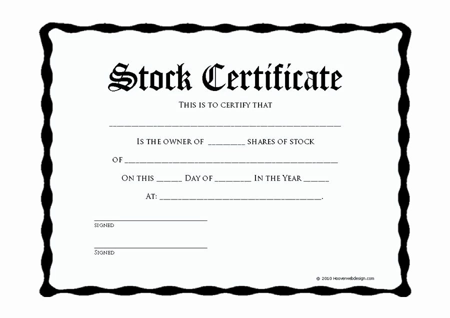 40 Free Stock Certificate Templates Word Pdf