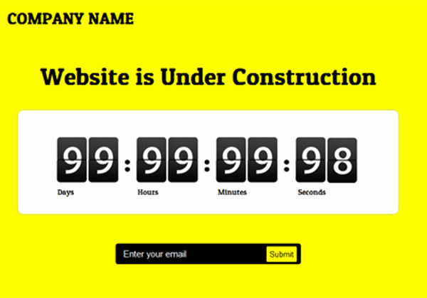 40 Free Website Under Construction &amp; Ing soon Templates