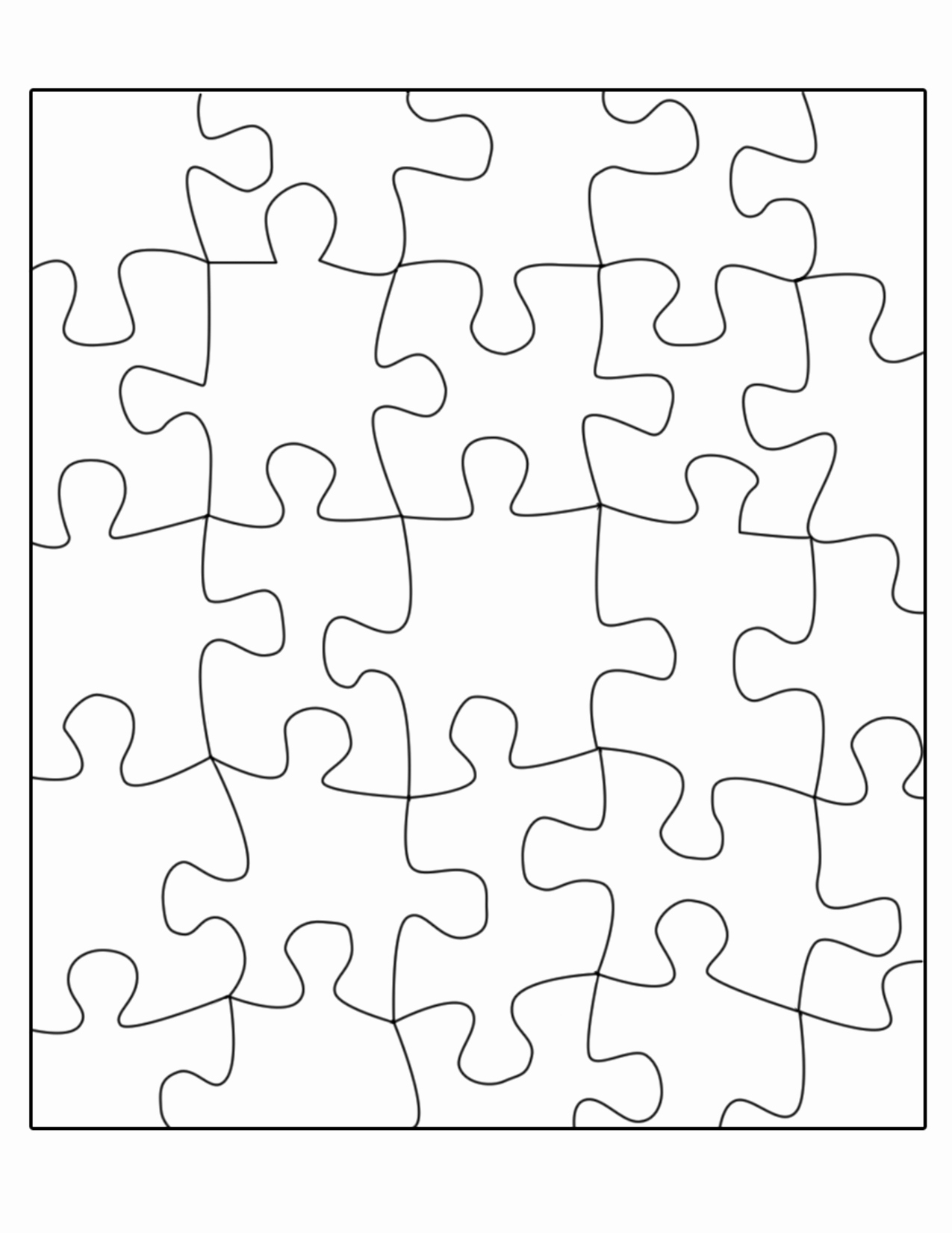 40 Jigsaw Puzzle Template Printable Puzzle Template