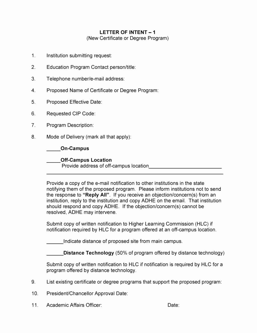 40 Letter Of Intent Templates &amp; Samples [for Job School