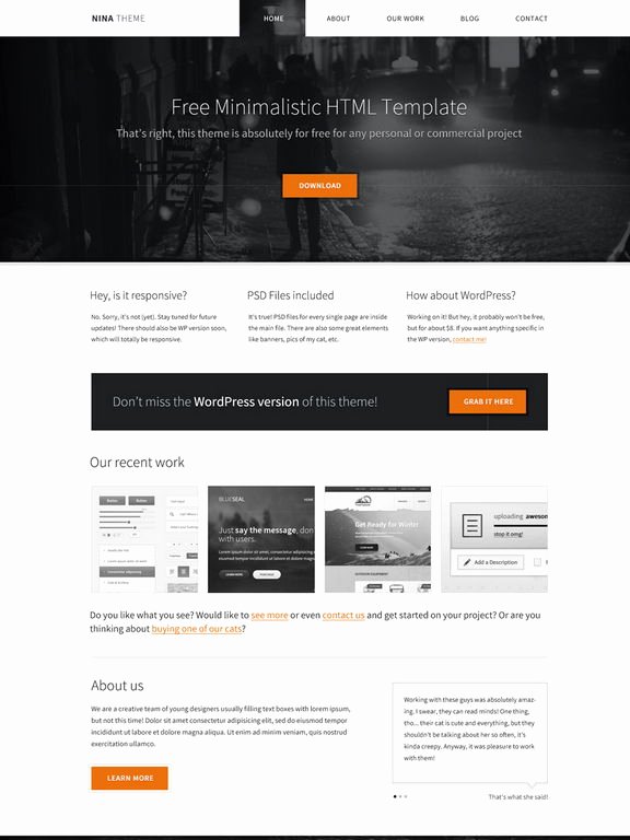 40 New and Responsive Free HTML Website Templates