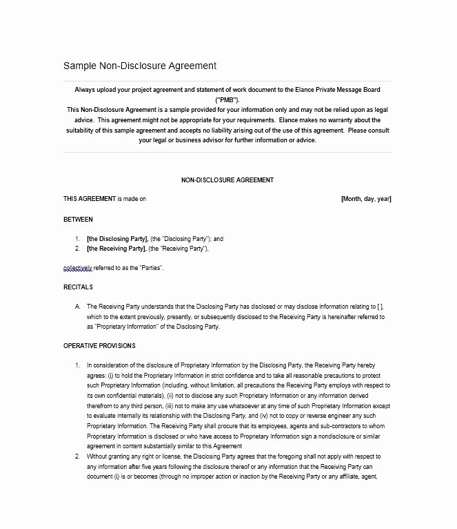 40 Non Disclosure Agreement Templates Samples &amp; forms