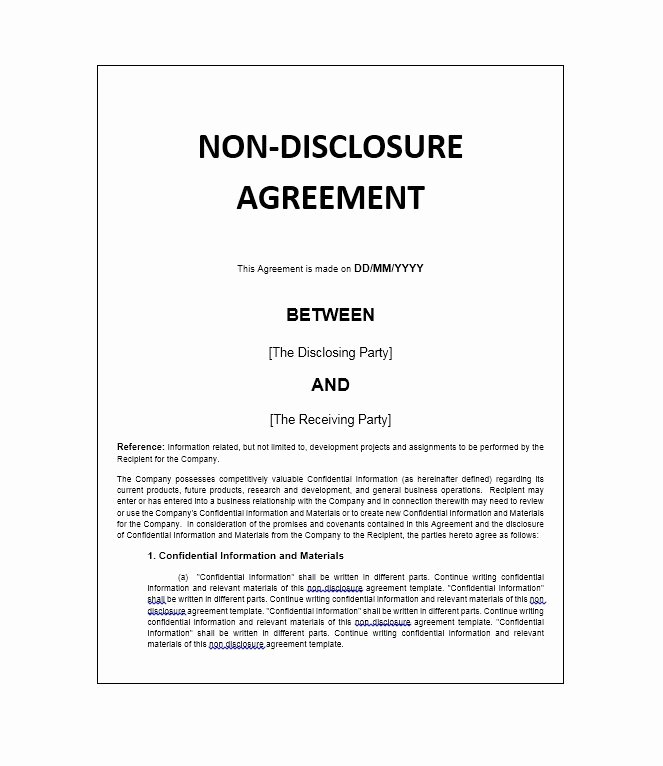 40 Non Disclosure Agreement Templates Samples &amp; forms