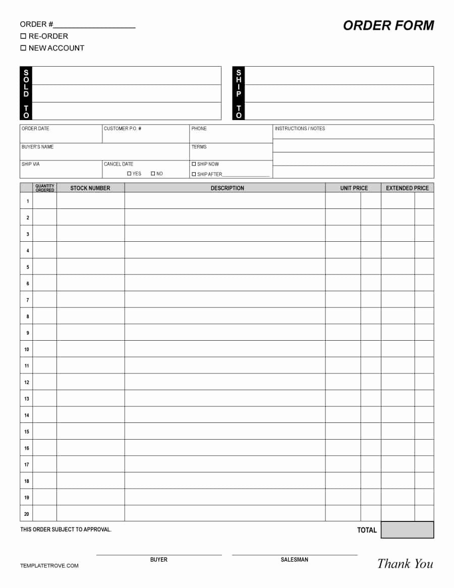 40 order form Templates [work order Change order More]