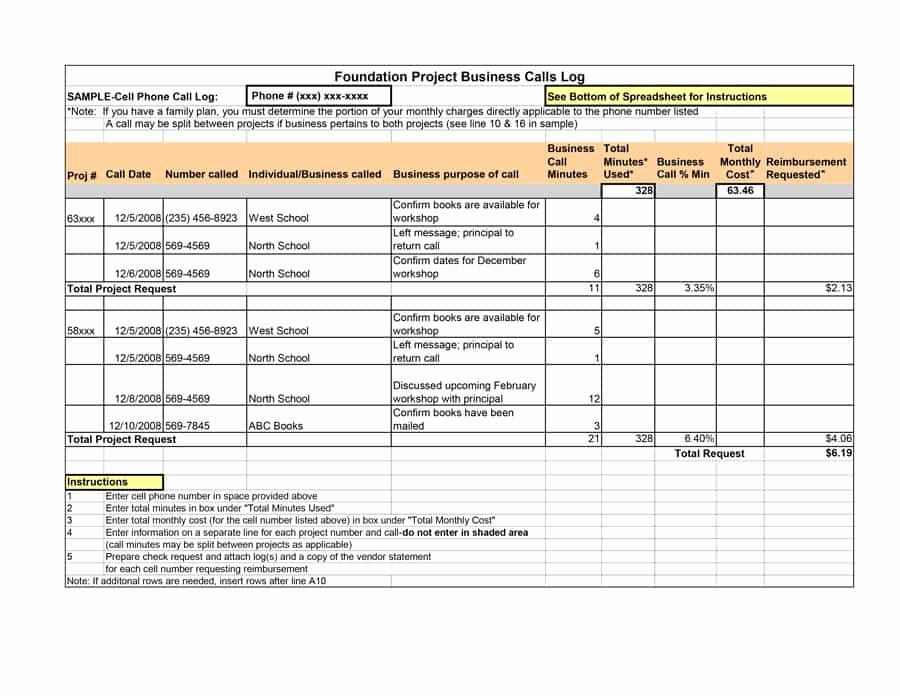 40 Printable Call Log Templates In Microsoft Word and Excel