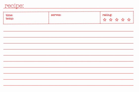 40 Recipe Card Template and Free Printables – Tip Junkie