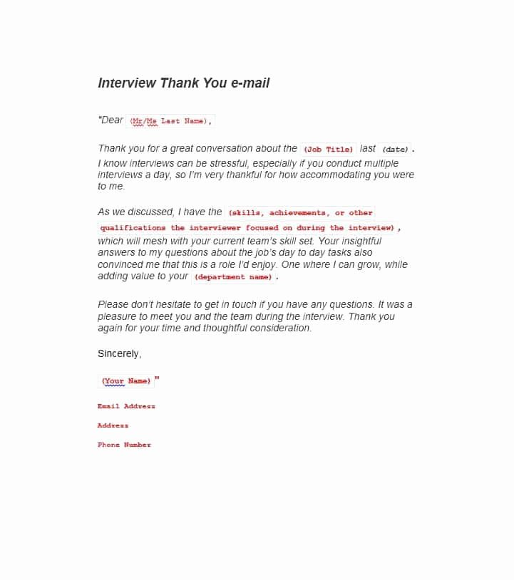 40 Thank You Email after Interview Templates Template Lab