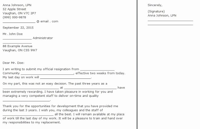 40 Two Weeks Notice Letters &amp; Resignation Letter Templates