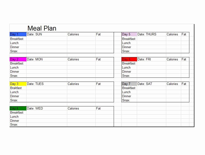 40 Weekly Meal Planning Templates Template Lab