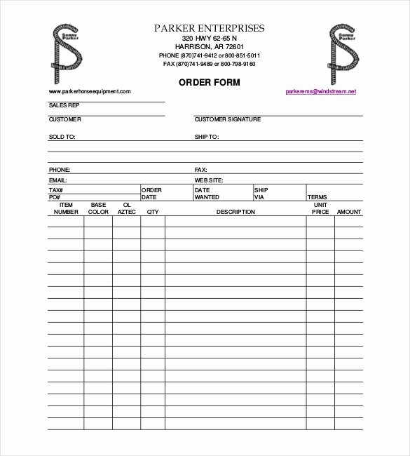 41 Blank order form Templates Pdf Doc Excel