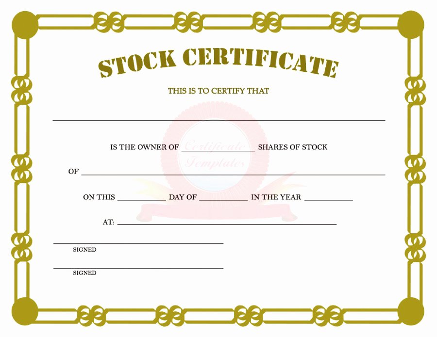 41 Free Stock Certificate Templates Word Pdf Free