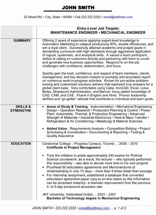 42 Best Images About Best Engineering Resume Templates