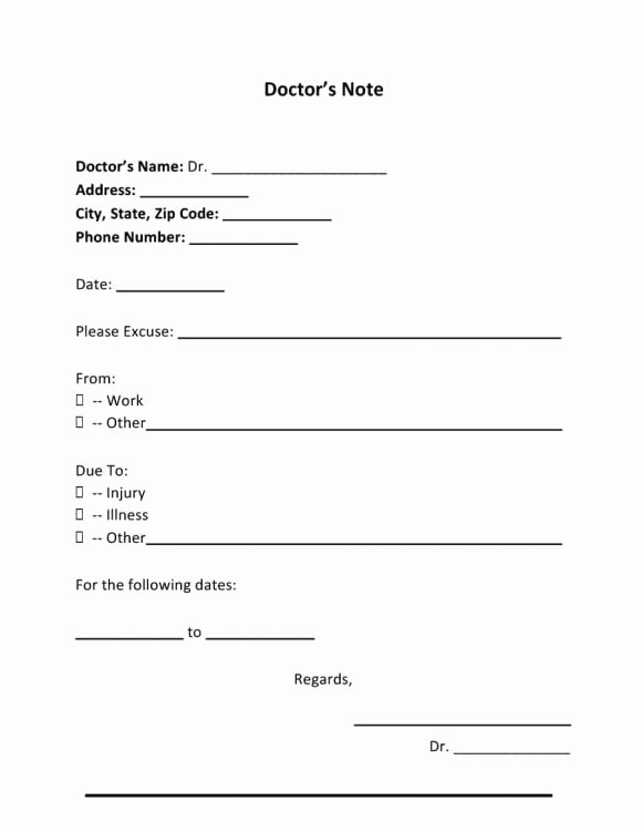 42 Fake Doctor S Note Templates for School &amp; Work