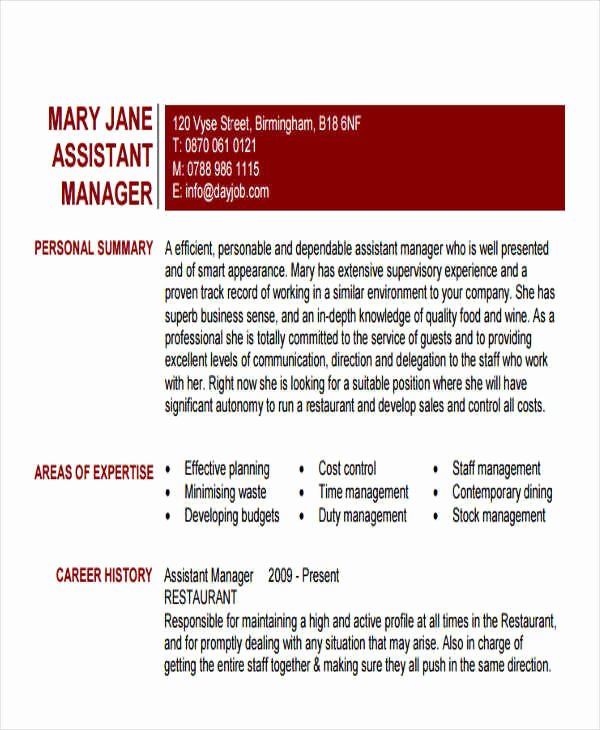 manager resume pdf