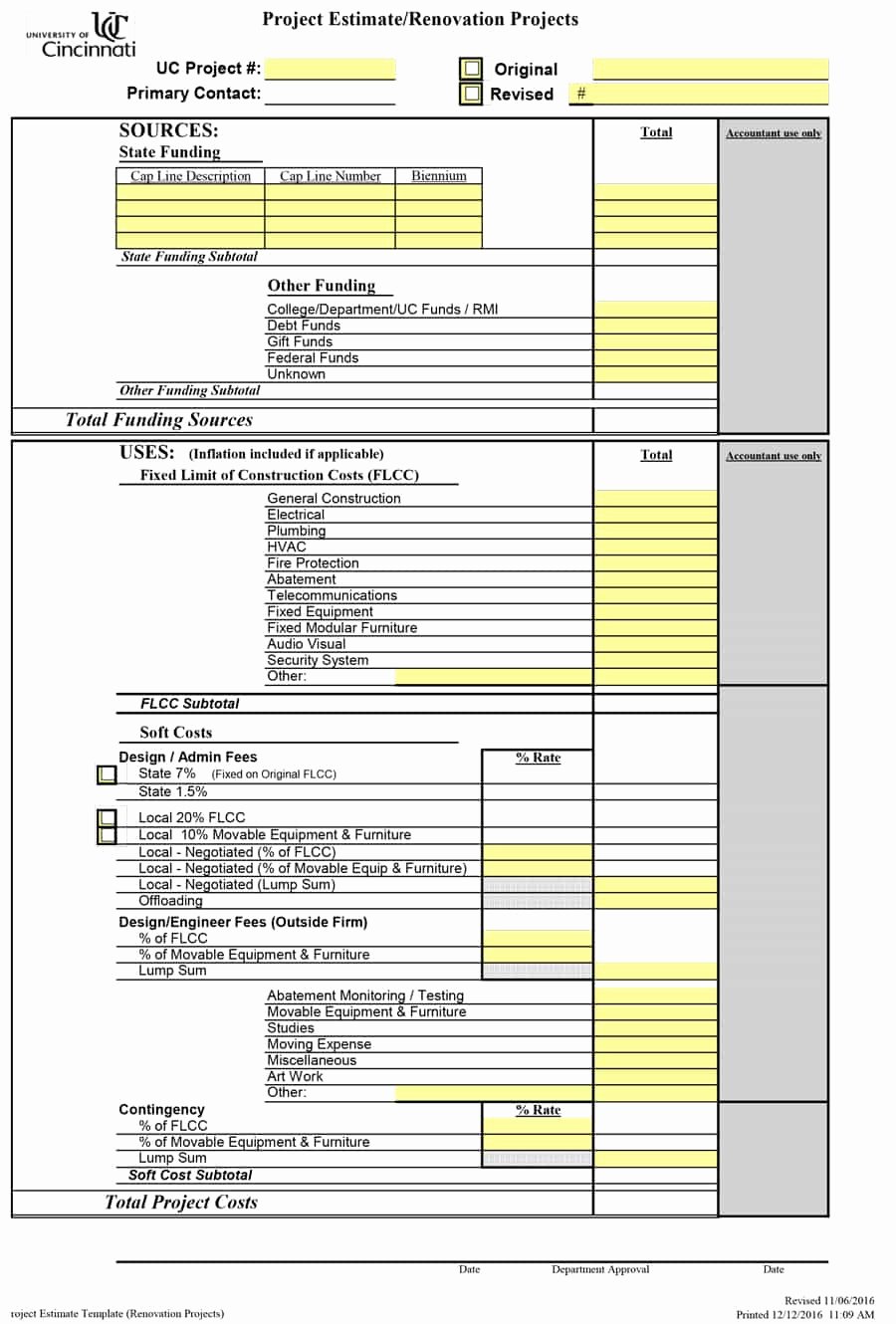 44 Free Estimate Template forms [construction Repair
