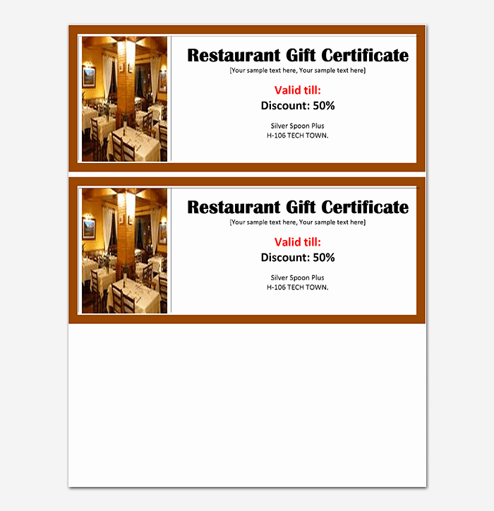 44 Free Printable Gift Certificate Templates for Word &amp; Pdf