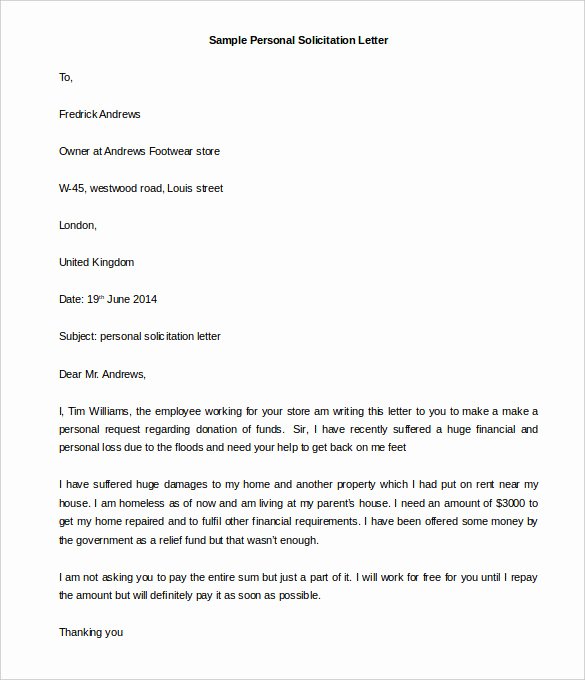 personal letter template