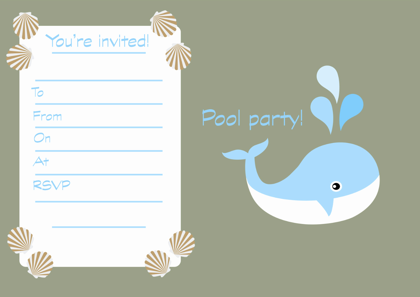 45 Pool Party Invitations