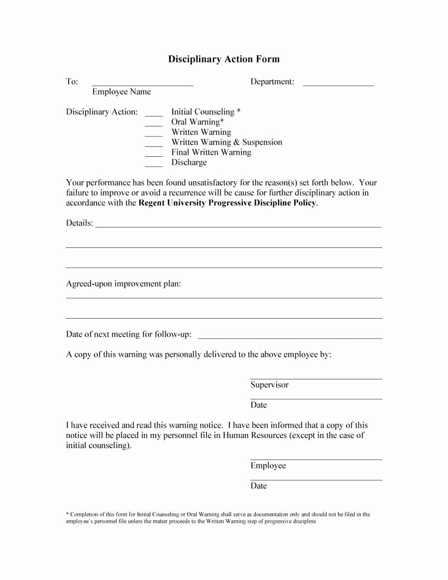 46 Effective Employee Write Up forms [ Disciplinary