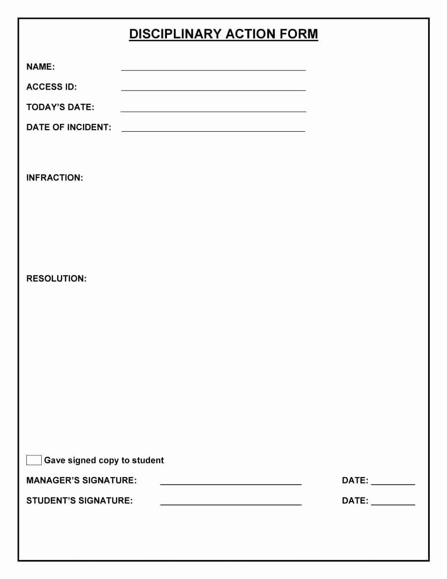 employee write up form