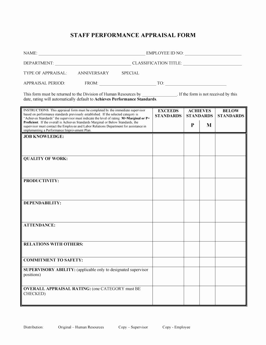 46 Employee Evaluation forms &amp; Performance Review Examples