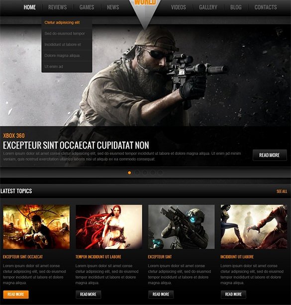 46 Gaming Website themes &amp; Templates