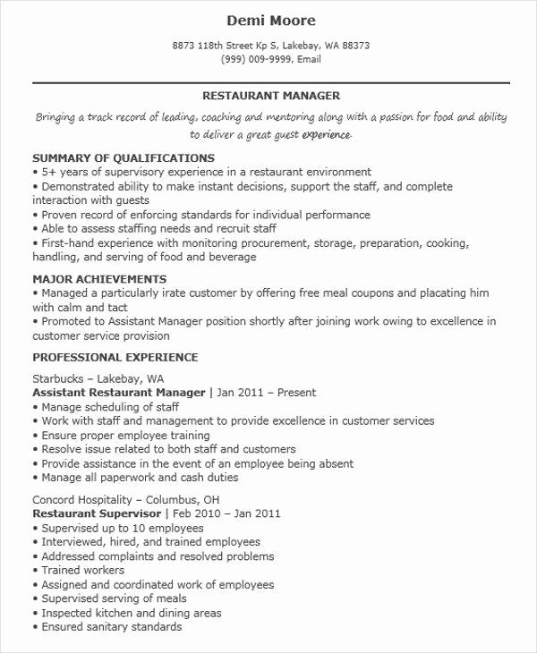 48 Manager Resume Templates