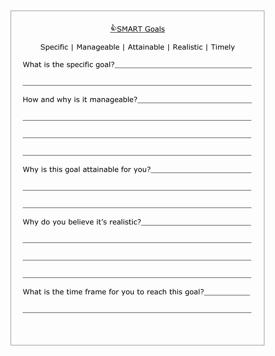 48 Smart Goals Templates Examples &amp; Worksheets Template Lab