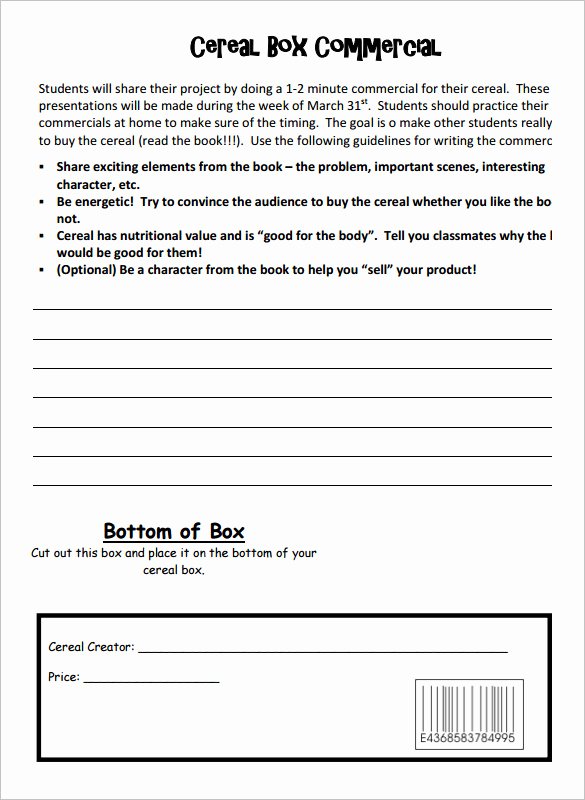 4th Grade Biography Report Template Book Report form 4th