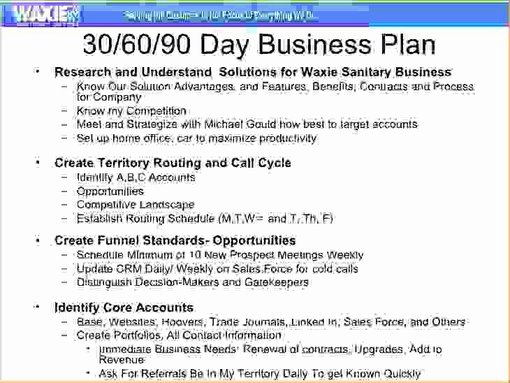 5 30 60 90 day sales plan template