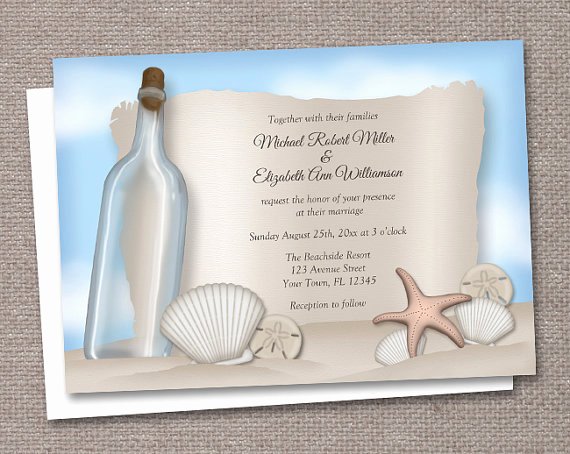 post beach wedding invitations printable