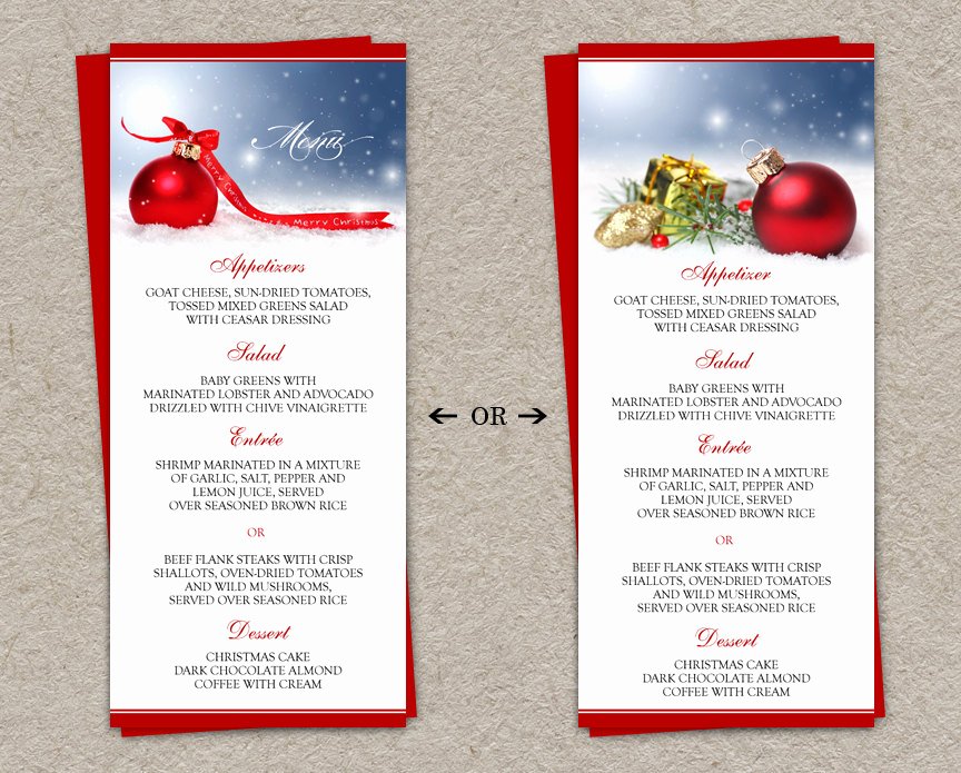 5 Best Of Christmas Dinner Menu Printable Free