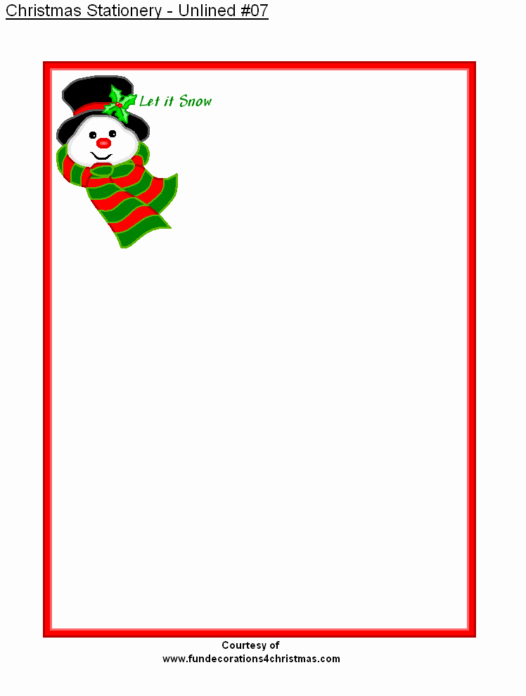 5 Best Of Free Printable Christmas Stationery