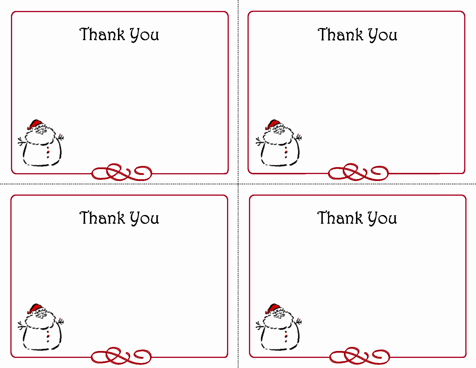 post free printables thank you card template blank