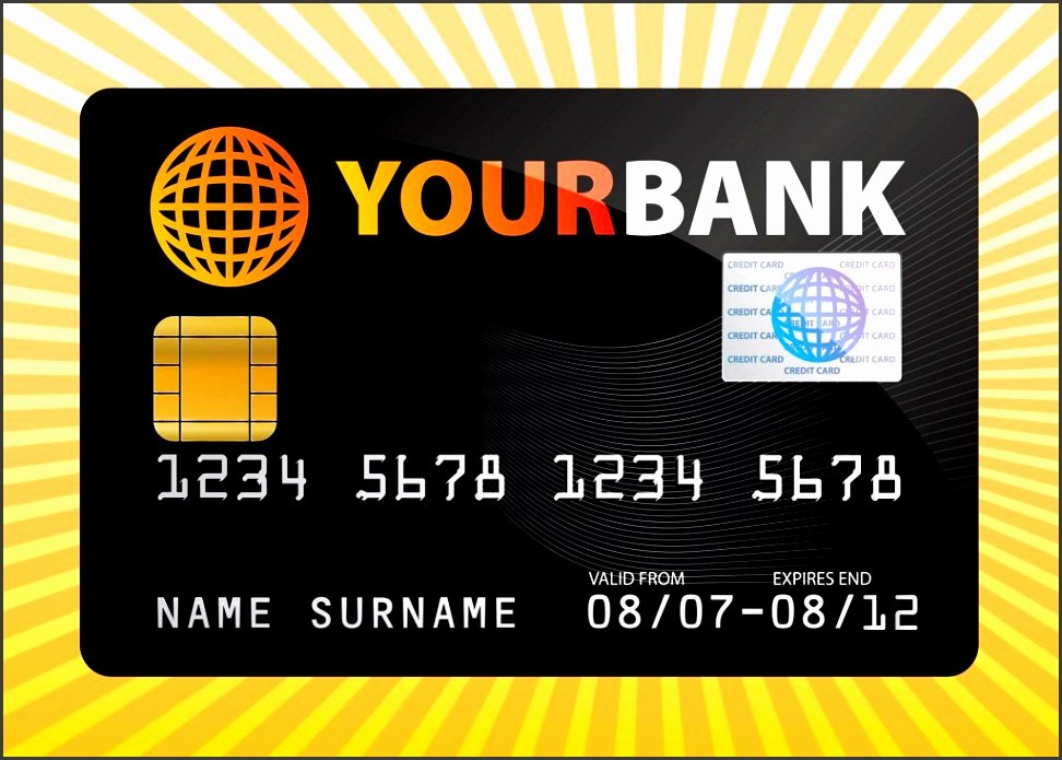5 Blank Visa Credit Card Template Sampletemplatess