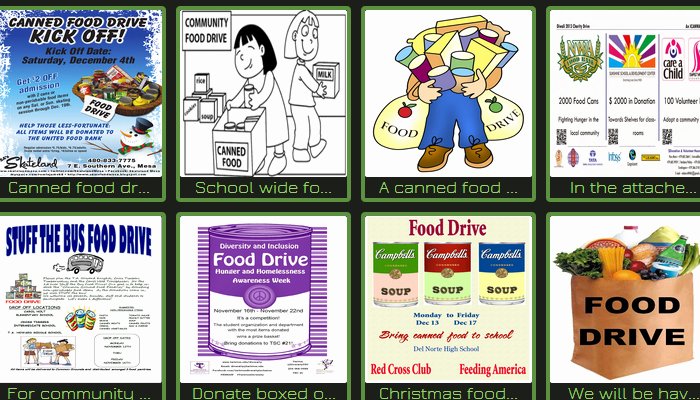 5 Canned Food Drive Flyer Templates
